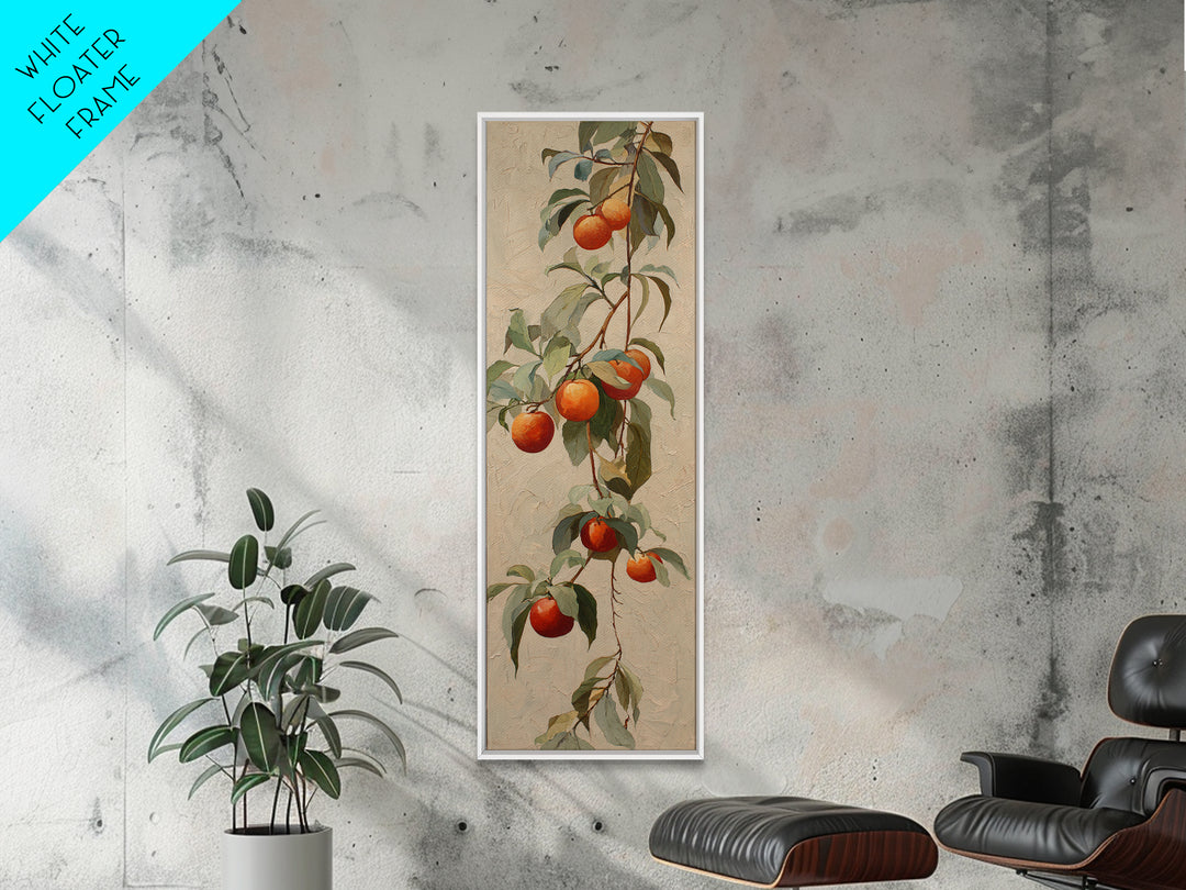 Orange Tree Branch Framed Canvas Print, Patio Art, Yard Decor, Patio Decor, Fine Art, Outdoor, Luxury Decor, Art Print, PAT-1x3-34