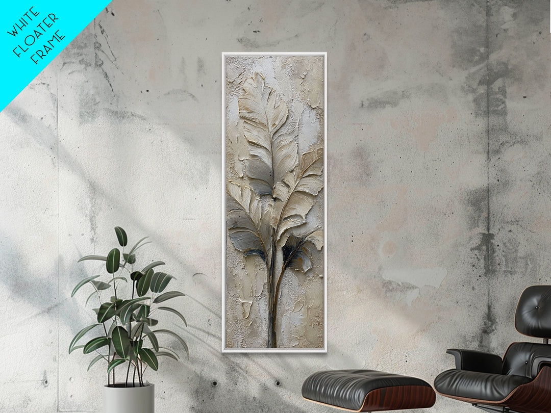 Banana Leaves with Rain Drop Details Framed Canvas Print, Patio Art, Fine Art Print, Patio Decor, Fine Art, Outdoor, Wall Decor, PAT-1x3-4