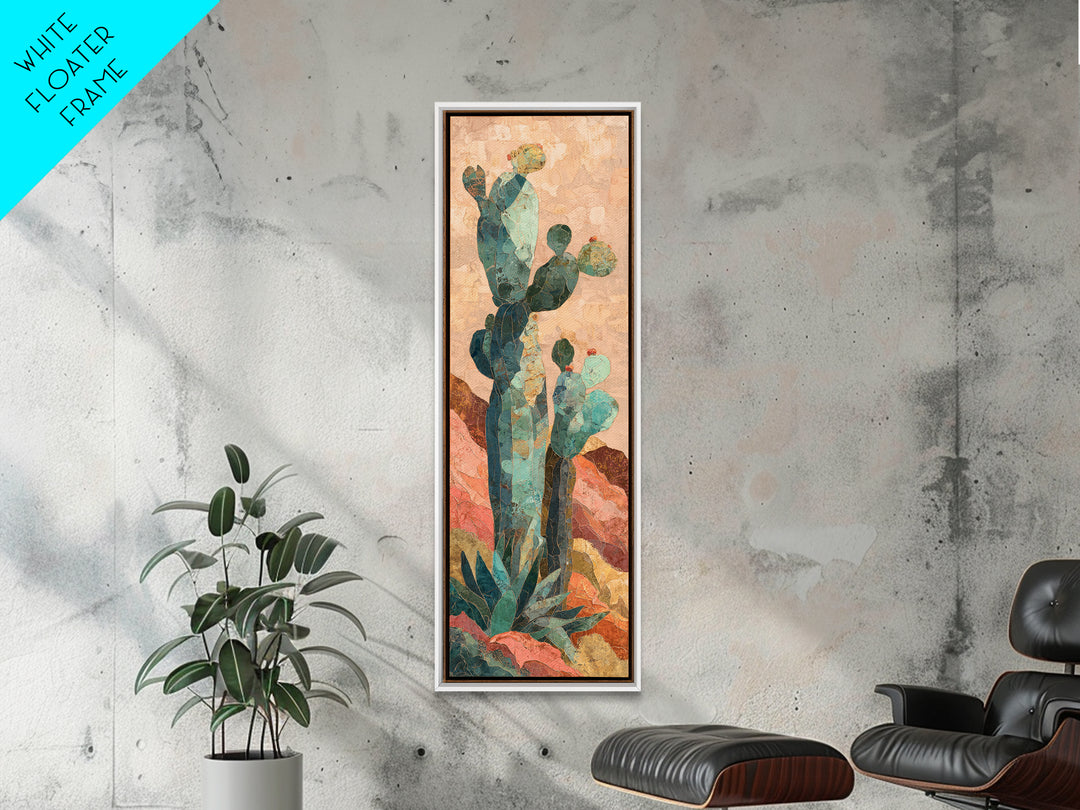 Cactus and Agave Canvas Print, Patio Art, Outdoor Decor, Patio Decor, Fine Art, Outdoor, Bar Art, Coastal Wall Decor, PAT-1x3-40