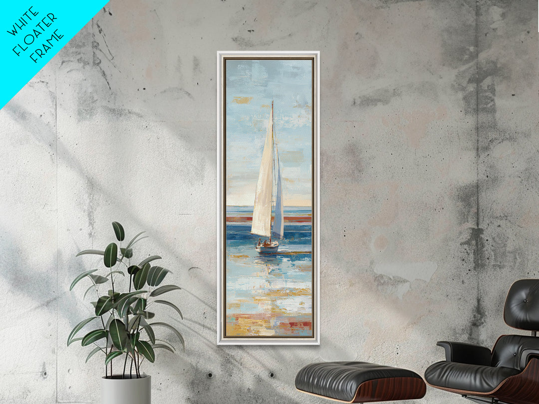 Sailboat on a Breezy Summer Horizon Canvas Print, Patio Art, Family Wall Art, Patio Decor, Fine Art, Outdoor, Room Decor, PAT-1x3-99