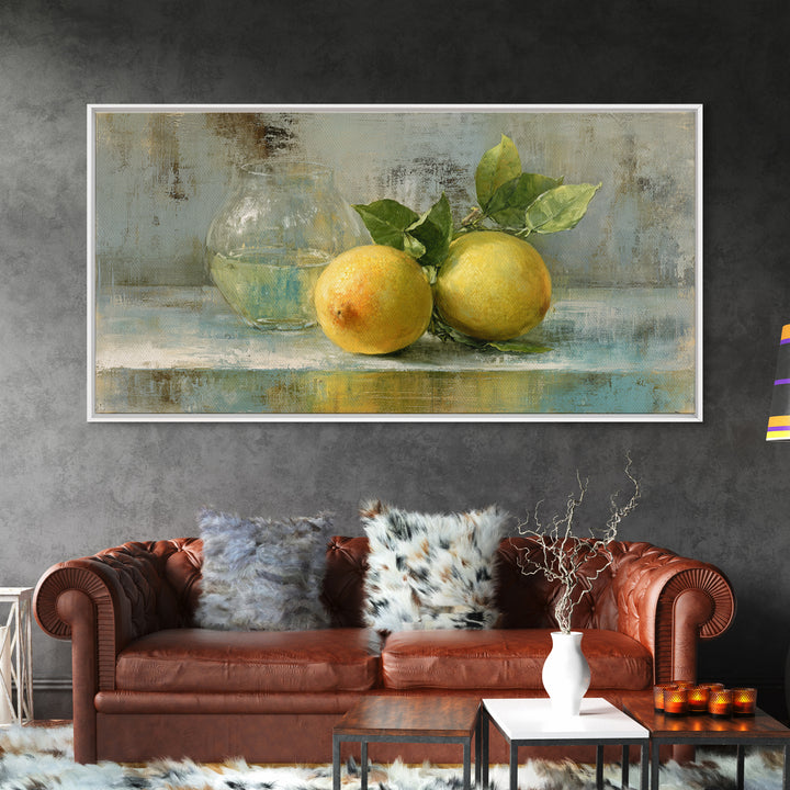 Outdoor Citrus Still Life Canvas Print, Patio Art, Garden Decor, Patio Decor, Fine Art, Outdoor, Beach Art, Beach House Decor, PAT-2x1-49