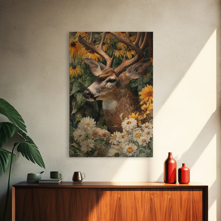 Butterfly Garden with Zinnias and Daisies Canvas Print, Patio Art, Metal Wall Art, Patio Decor, Oil Painting, Outdoor, PAT-2x3-45