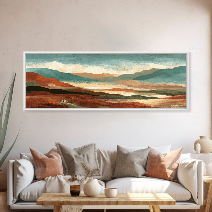 Desert Patio Agave and Bougainvillea Framed Canvas Print, Patio Art, Porch Decor, Patio Decor, Outdoor, Fine Art Print, PAT-3x1-57