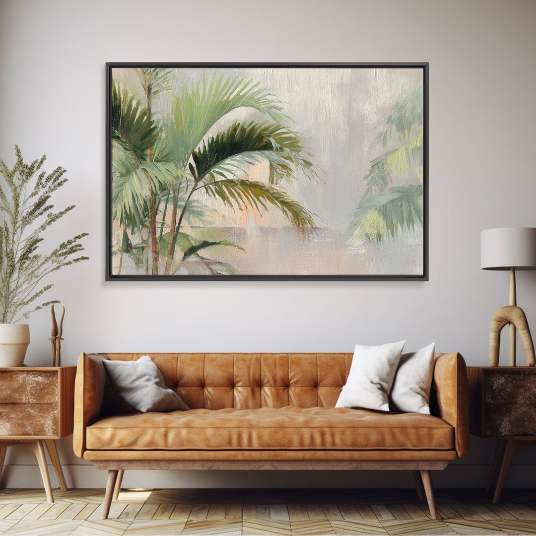 Tropical Palm Fronds Canvas Print, Patio Art, Yard Decor, Patio Decor, Fine Art, Outdoor, Luxury Decor, Art Print, Room Decor, PAT-3x2-29