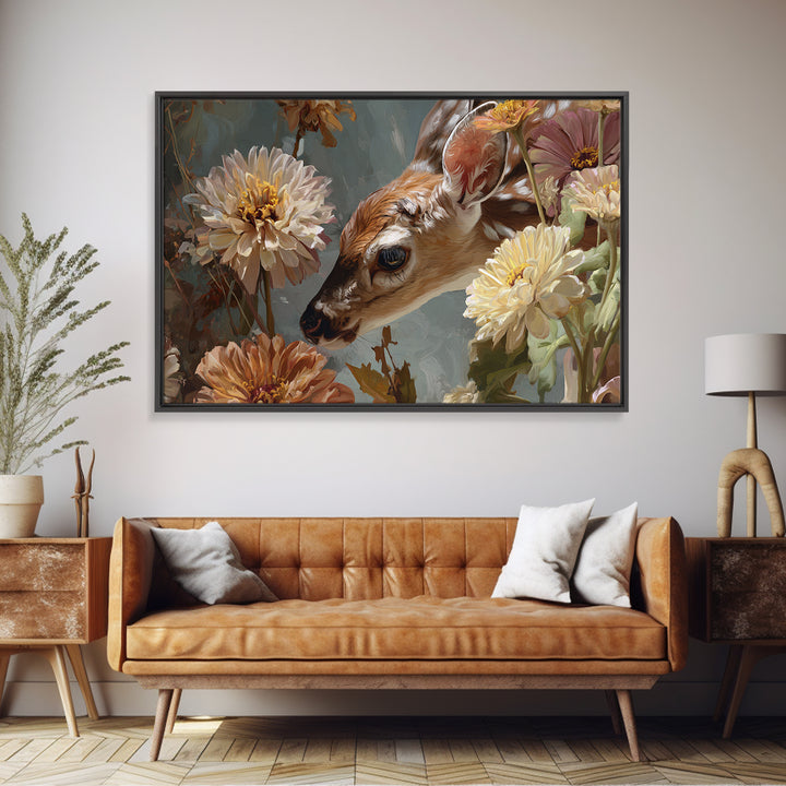 Butterfly Garden with Zinnias and Daisies Framed Canvas Print, Patio Art, Floral Art, Patio Decor, Fine Art, Outdoor, PAT-3x2-41