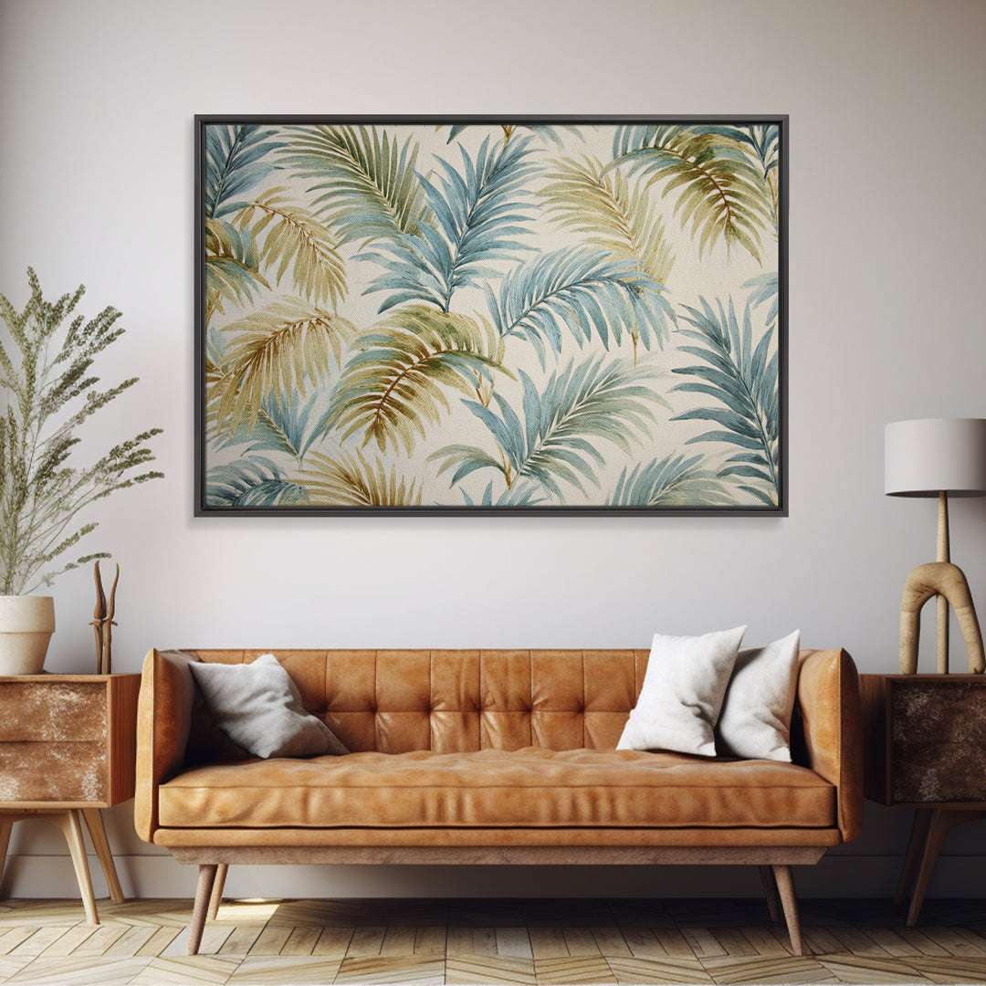 Tropical Palm Fronds Canvas Print, Patio Art, Yard Decor, Patio Decor, Fine Art, Outdoor, Luxury Decor, Art Print, Room Decor, PAT-3x2-53