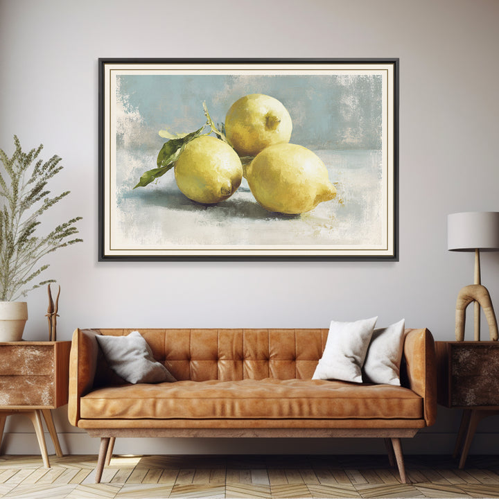 Outdoor Citrus Still Life Framed Canvas Print, Patio Art, Mixed Media Art, Patio Decor, Fine Art, Outdoor, Art Print, PAT-3x2-81
