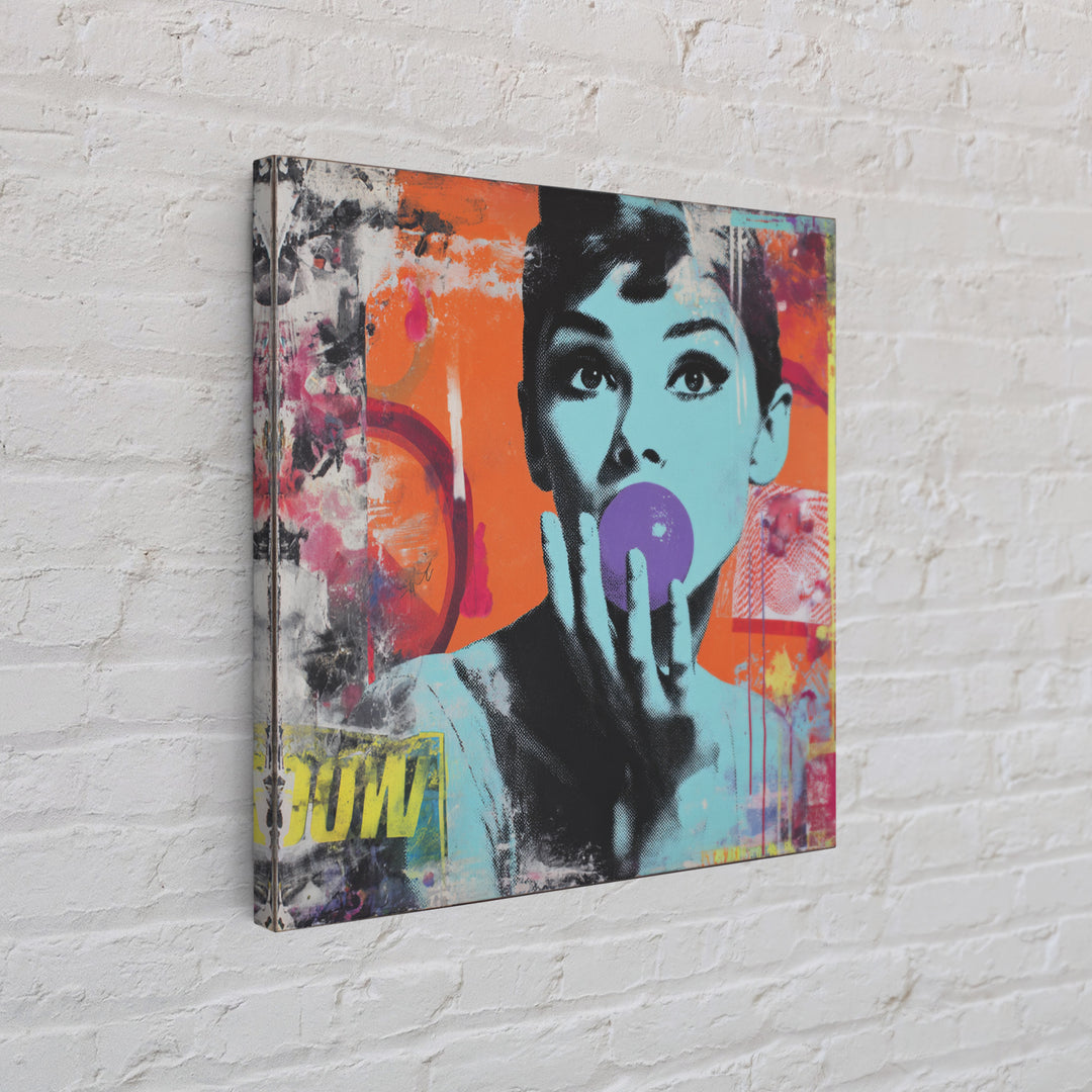Lollipop Arrangement with Halftone Shadows Framed Canvas Print, Pop Art, Party Decor, Living Room Decor, Fine Art, Pop, POP-1x1-38