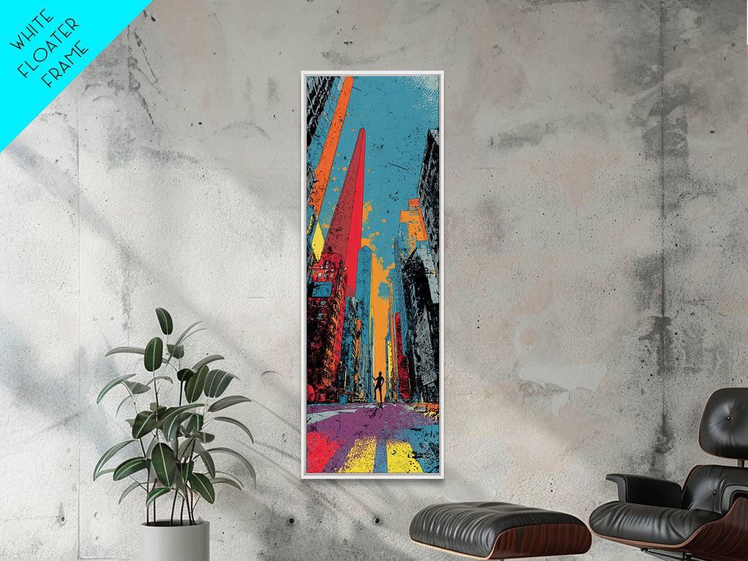 Comic Book City Skyline Canvas Print, Pop Art, Room Decor, Living Room Decor, Fine Art, Pop, Pet Portrait, Original Painting, POP-1x3-17