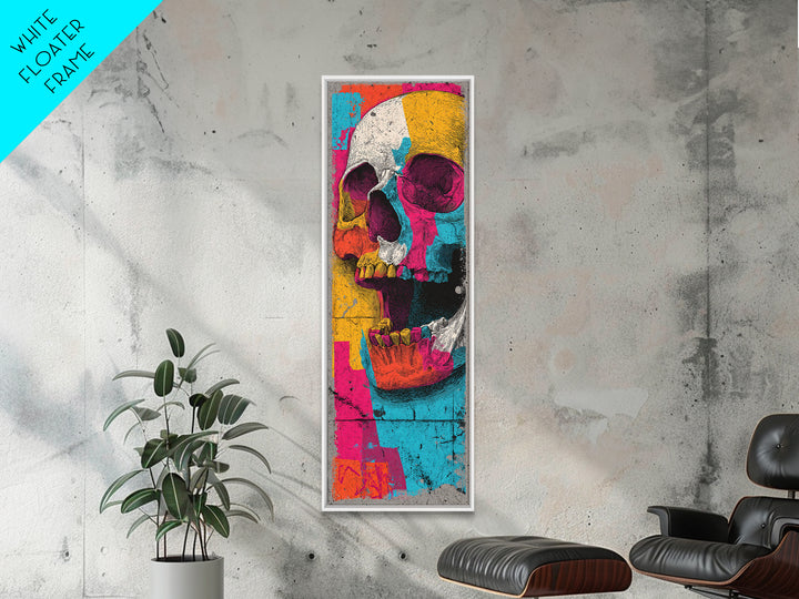Pop Art Skull Canvas Print, Pop Art, Wall Art, Living Room Decor, Fine Art, Pop, Original Art, Canvas Wall Art, Abstract Art, POP-1x3-35