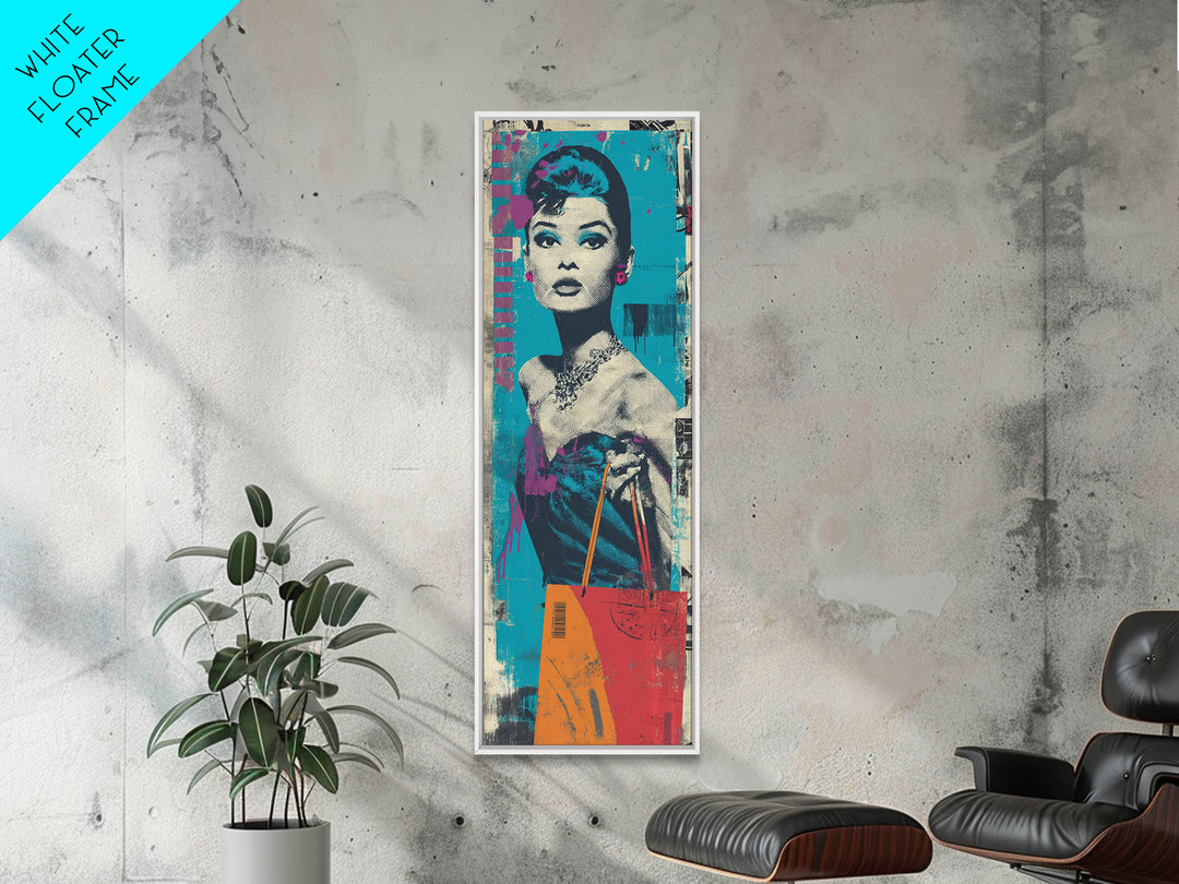 Shopping Bag Fashion Graphic Without Brands Canvas Print, Pop Art, Art, Living Room Decor, Abstract Art, Pop, Bedroom Decor, POP-1x3-60