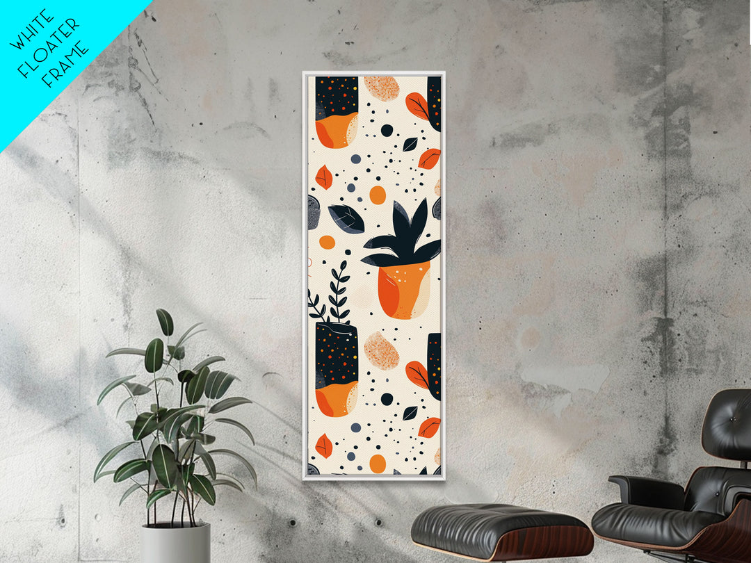 Boho Botanical Wall Art, Framed Canvas Print, Cute Minimalist Decoe, Wood Frame Wall Art, Vintage Inspired Decor