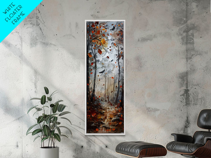 Deep Blue Ocean Waves Meeting Sandy Shoreline, Abstract Watercolor Painting on Framed Canvas Print, Coastal Wall Art Decoration