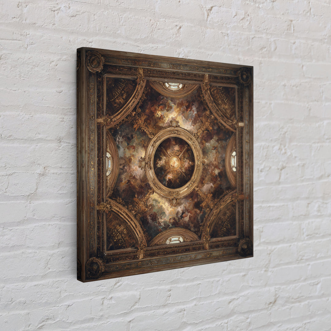 Fresco Celestial Ceiling Composition Canvas Print, Renaissanceinspired Art, Wall Art Print, Living Room Decor, Oil Painting, REN-1x1-15