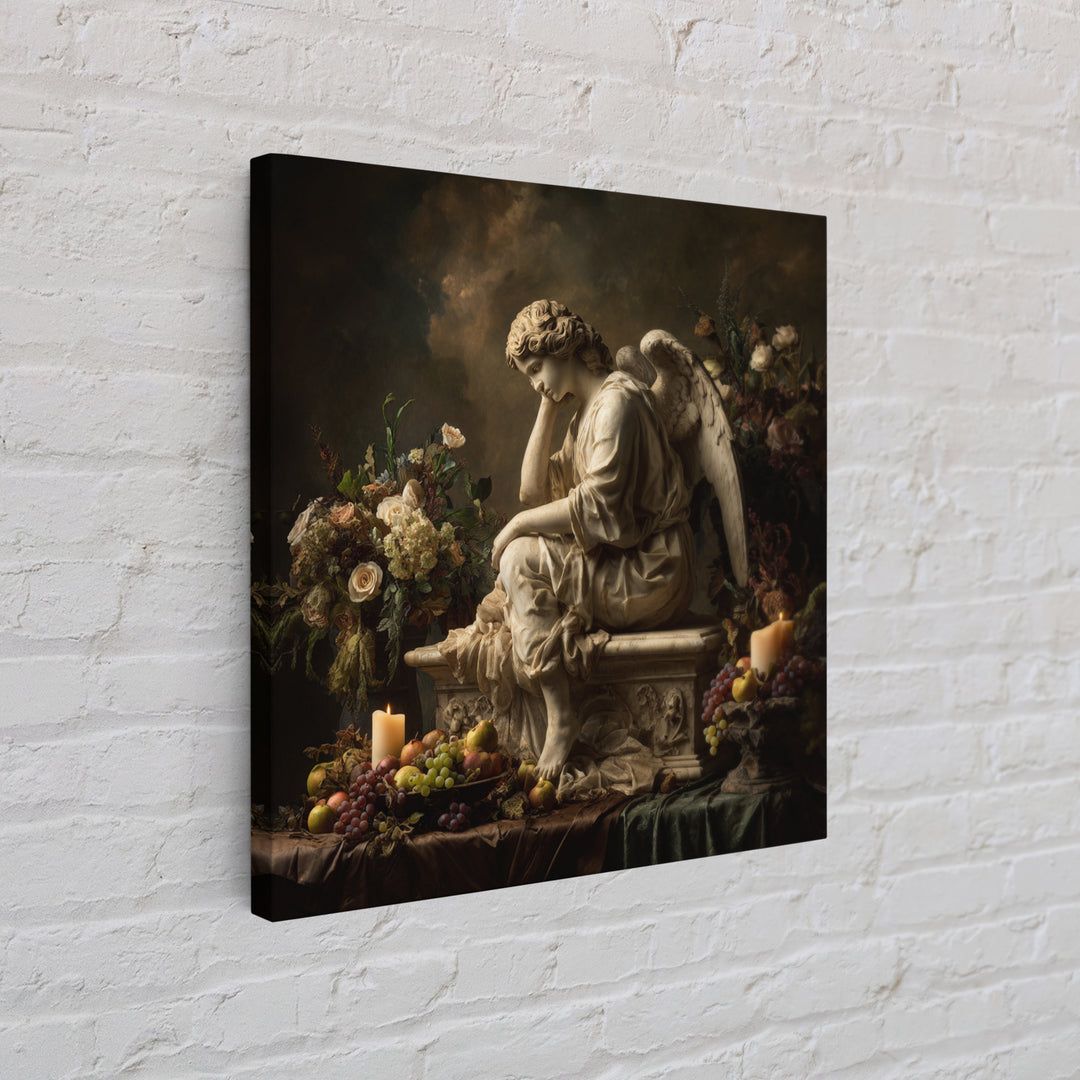 Classical Angel Study Canvas Print, Renaissanceinspired Art, Medieval Decor, Living Room Decor, Classic, Elegant Home Decor, REN-1x1-26