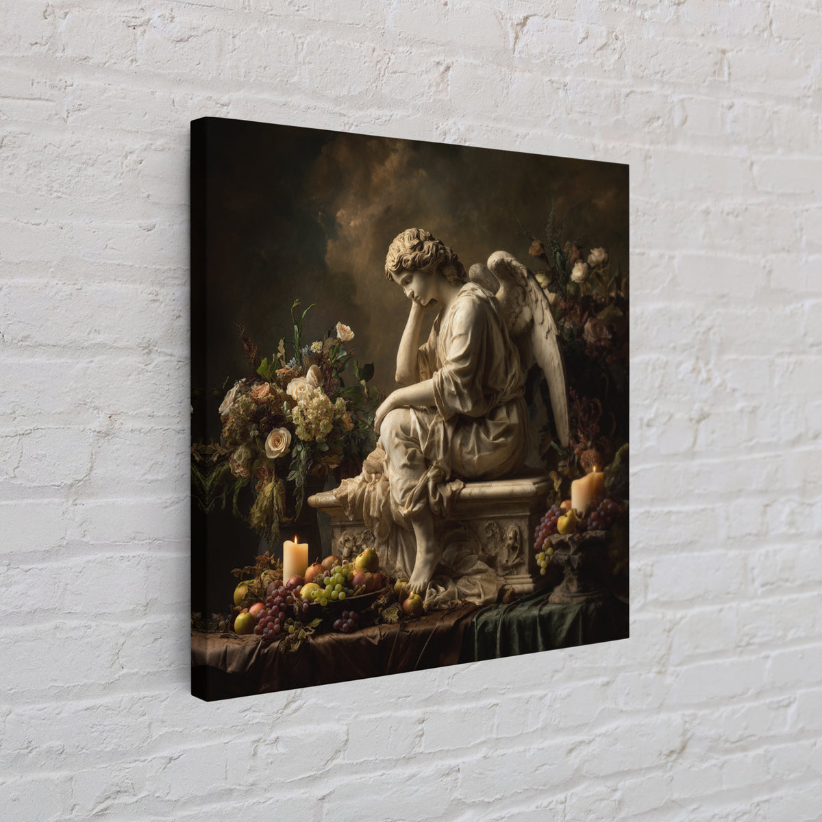 Classical Angel Study Canvas Print, Renaissanceinspired Art, Medieval Decor, Living Room Decor, Classic, Elegant Home Decor, REN-1x1-26