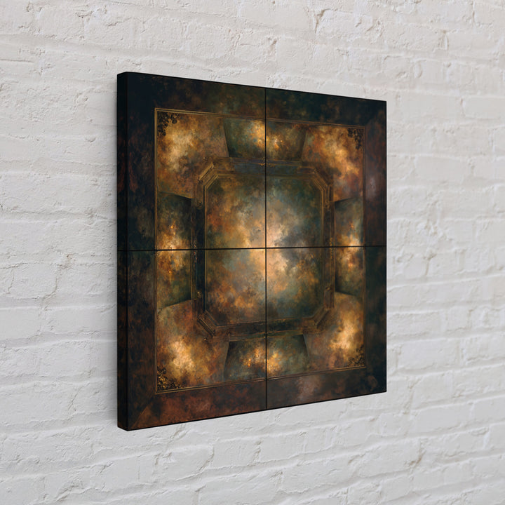 Fresco Celestial Ceiling Composition Framed Canvas Print, Renaissanceinspired Art, Yoga Wall Art, Living Room Decor, Classic, REN-1x1-63