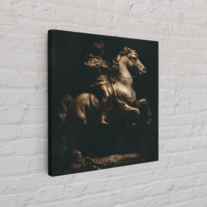 Classical Horse and Rider Canvas Print, Renaissanceinspired Art, Elegant Home Decor, Living Room Decor, Fine Art, Classic, REN-1x1-81