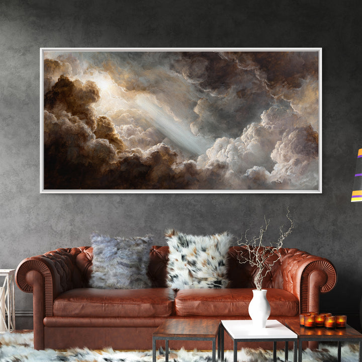 Fresco Celestial Ceiling Composition Canvas Print, Renaissanceinspired Art, Unique Wall Decor, Living Room Decor, Classic, REN-2x1-11