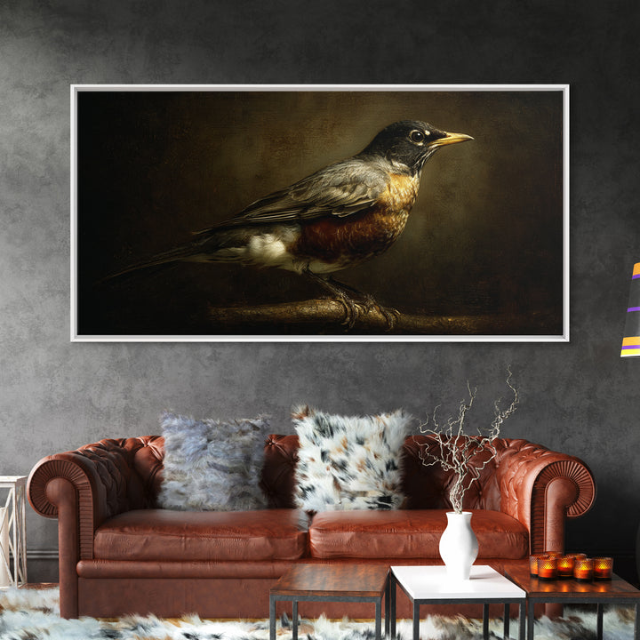 Old Master Bird Study Framed Canvas Print, Renaissanceinspired Art, Contemporary Art, Living Room Decor, Fine Art, Classic, REN-2x1-43