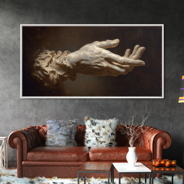 Classical Hands Study Canvas Print, Renaissanceinspired Art, Statement Artwork, Living Room Decor, Fine Art, Classic, REN-2x1-58