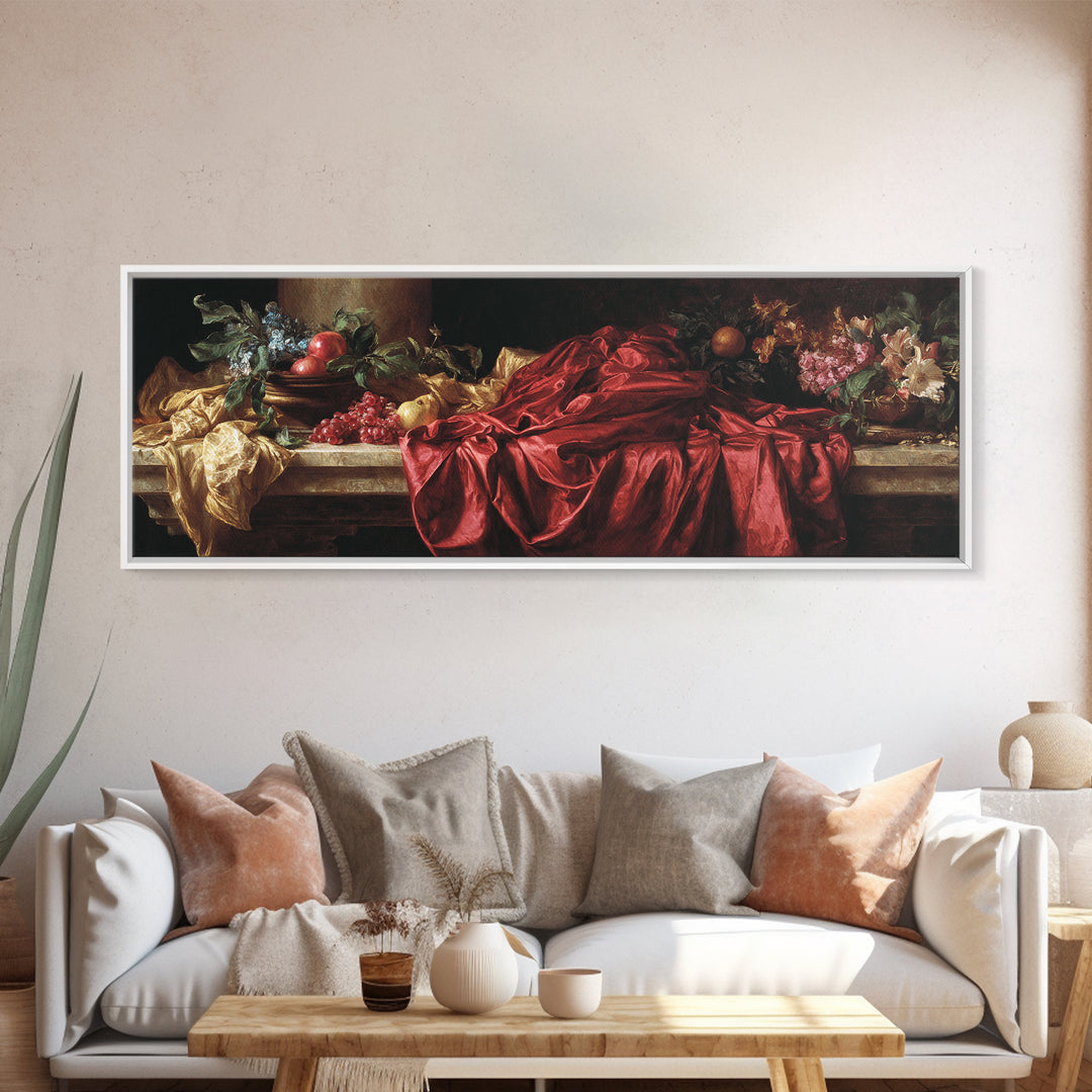 Dramatic Drapery Study Canvas Print, Renaissanceinspired Art, Living Room Art, Living Room Decor, Classic, Classic Art, REN-3x1-16