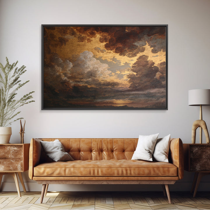 Fresco Celestial Ceiling Composition Framed Canvas Print, Renaissanceinspired Art, Wall Art, Living Room Decor, Classic, REN-3x2-19