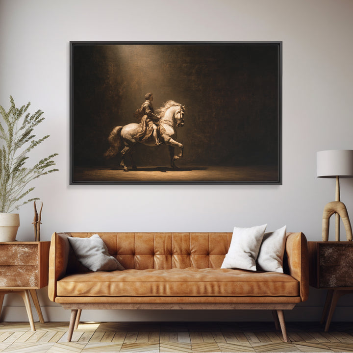Classical Horse and Rider Canvas Print, Renaissanceinspired Art, Printable Art, Living Room Decor, Oil Painting, Classic, REN-3x2-37