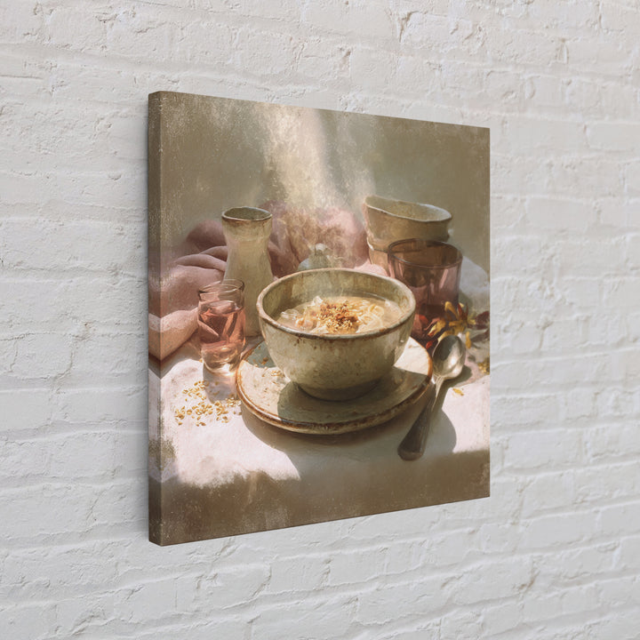 Ramen Bowl Rendered Framed Canvas Print, Restaurant Art, Gallery Decor, Restaurant Decor, Fine Art, Bistro, Wall Art, RES-1x1-38