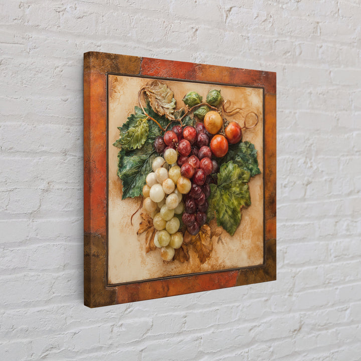 Wine Grapevine Botanical Study Framed Canvas Print, Restaurant Art, Wall Art Print, Restaurant Decor, Fine Art, Bistro, RES-1x1-39