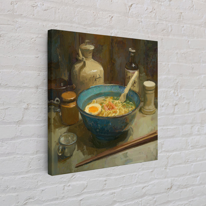 Ramen Bowl Rendered Framed Canvas Print, Restaurant Art, Gallery Decor, Restaurant Decor, Fine Art, Bistro, Wall Art, RES-1x1-62