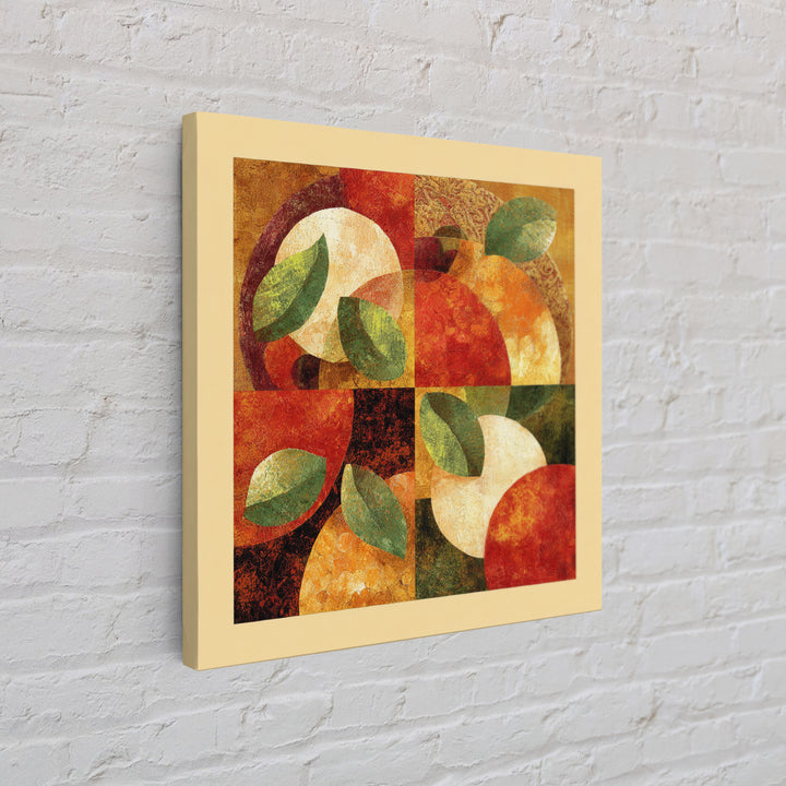 Abstract Appetite Friendly Red and Orange Shapes Canvas Print, Restaurant Art, Restaurant Decor, Abstract Art, Bistro, RES-1x1-89