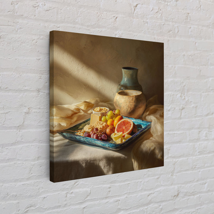 Tropical Fruit Platter Canvas Print, Restaurant Art, Neutral Decor, Restaurant Decor, Fine Art, Bistro, Home Decor, Poster, RES-1x1-90