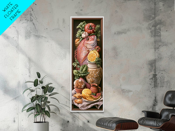 Fresh Fish with Lemon and Herbs Canvas Print, Restaurant Art, Kitchen Art, Restaurant Decor, Fine Art, Bistro, Food Art, RES-1x3-11