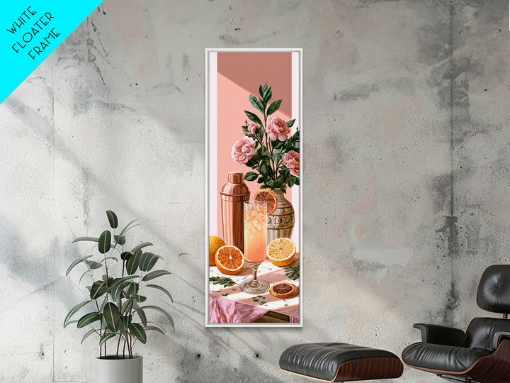 Cocktail and Citrus Bar Composition Canvas Print, Restaurant Art, Printable Art, Restaurant Decor, Bistro, Watercolor Art, RES-1x3-23