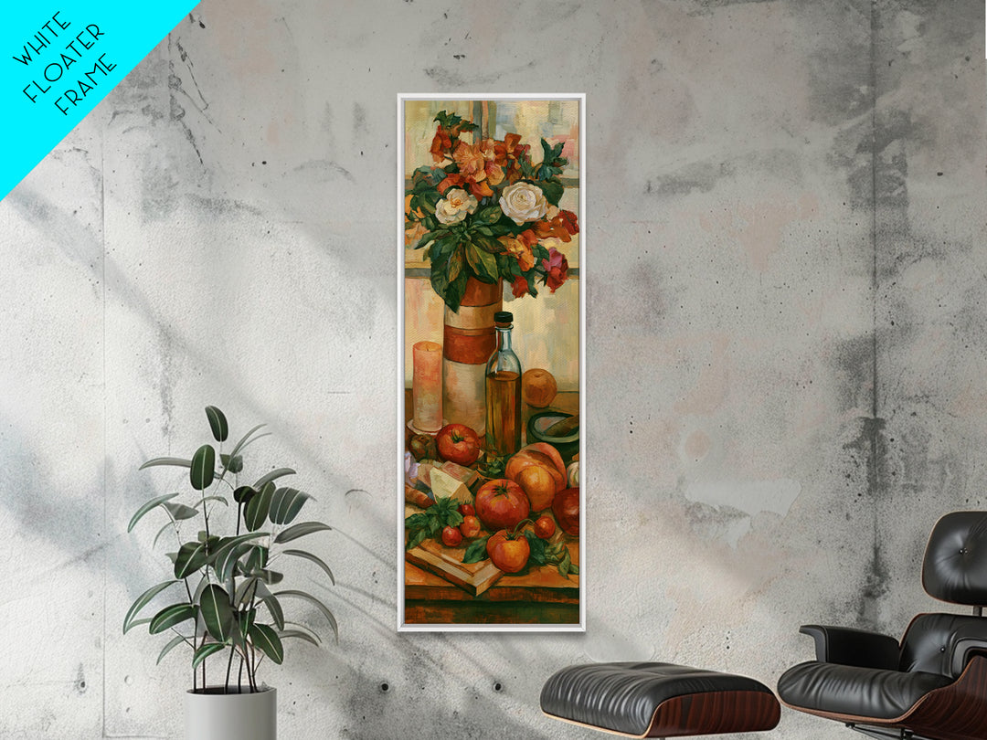 Elegant Table Objects Framed Canvas Print, Restaurant Art, Canvas, Restaurant Decor, Fine Art, Bistro, Living Room Decor, RES-1x3-36