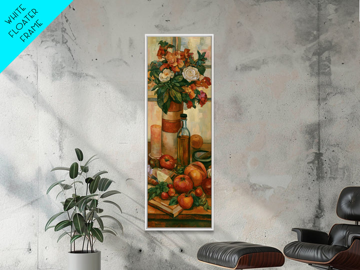 Elegant Table Objects Framed Canvas Print, Restaurant Art, Canvas, Restaurant Decor, Fine Art, Bistro, Living Room Decor, RES-1x3-36