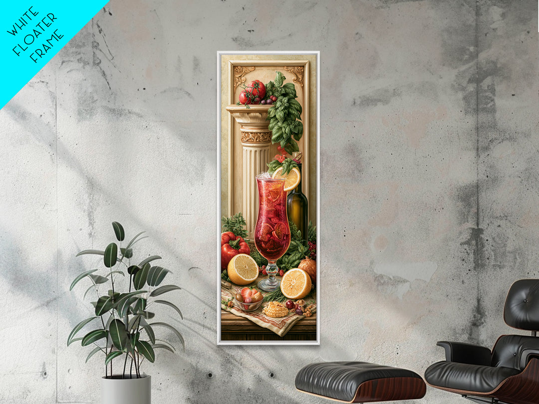 Cocktail and Citrus Bar Composition Framed Canvas Print, Restaurant Art, Gallery Decor, Restaurant Decor, Fine Art, Bistro, RES-1x3-71