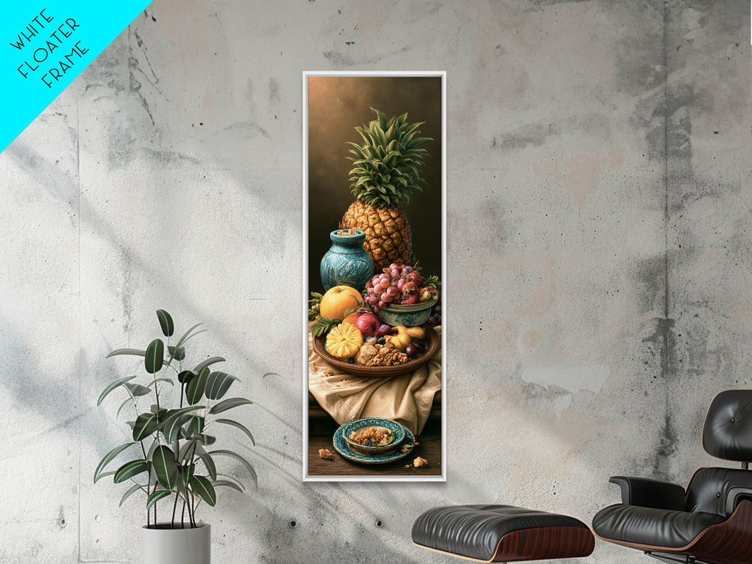 Tropical Fruit Platter Canvas Print, Restaurant Art, Statement Artwork, Restaurant Decor, Fine Art, Bistro, Art Print, RES-1x3-78