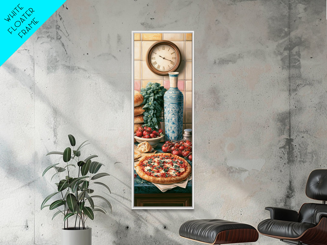 Pizzeria Tomato Basil and Mozzarella Still Life Canvas Print, Restaurant Art, Room Decor, Restaurant Decor, Fine Art, Bistro, RES-1x3-94