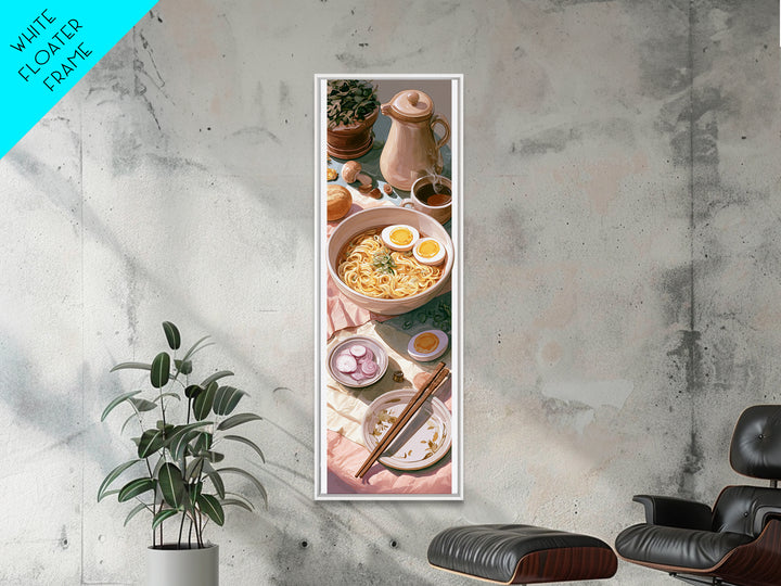 Ramen Bowl Rendered Canvas Print, Restaurant Art, Textured Painting, Restaurant Decor, Fine Art, Bistro, Framed Wall Art, RES-1x3-98