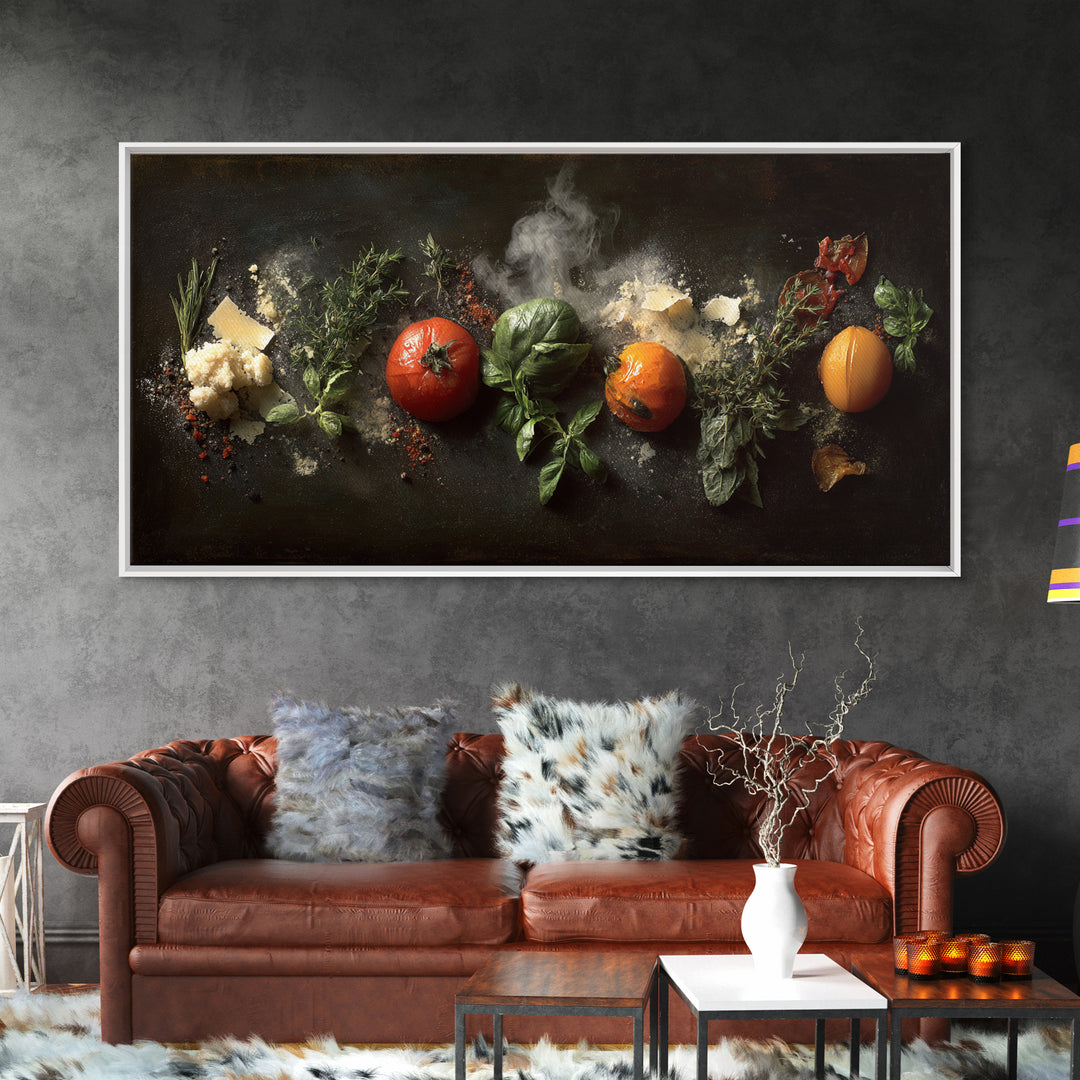 Blackboard Menu Feeling Without Readable Text Canvas Print, Restaurant Art, Canvas, Restaurant Decor, Fine Art, Bistro, RES-2x1-17