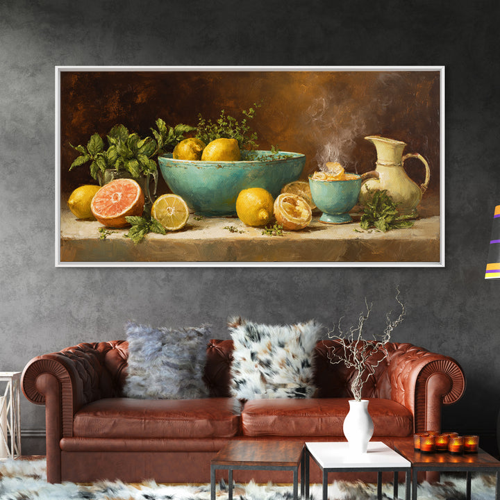 Cocktail and Citrus Bar Composition Canvas Print, Restaurant Art, Kitchen Decor, Restaurant Decor, Bistro, Bedroom Wall Art, RES-2x1-31