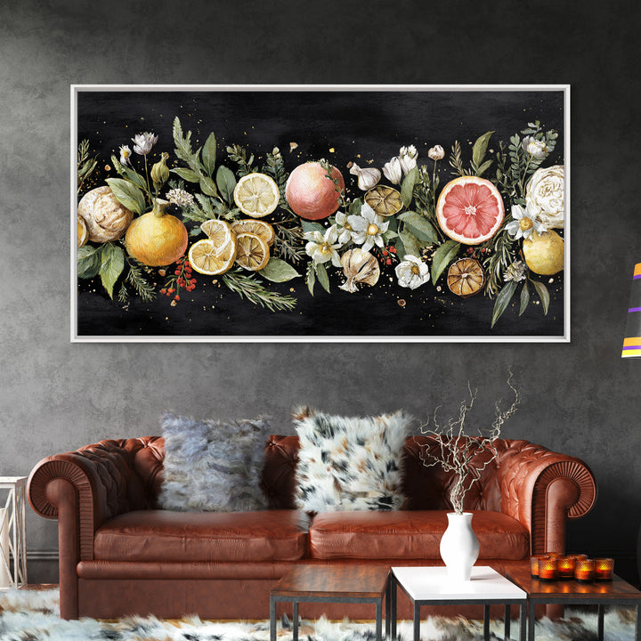 Blackboard Menu Feeling Without Readable Text Canvas Print, Restaurant Art, Canvas, Restaurant Decor, Fine Art, Bistro, RES-2x1-41