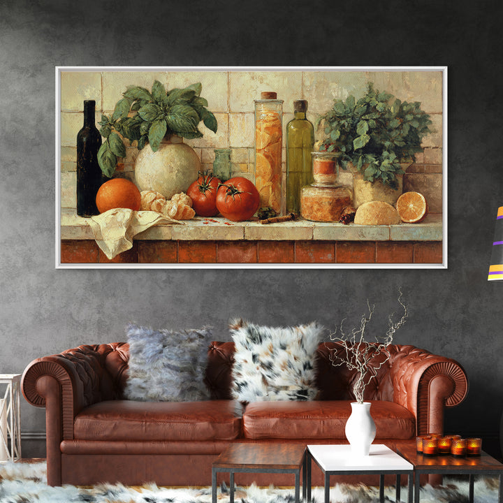 Cocktail and Citrus Bar Composition Framed Canvas Print, Restaurant Art, Kitchen Art, Restaurant Decor, Fine Art, Bistro, RES-2x1-55