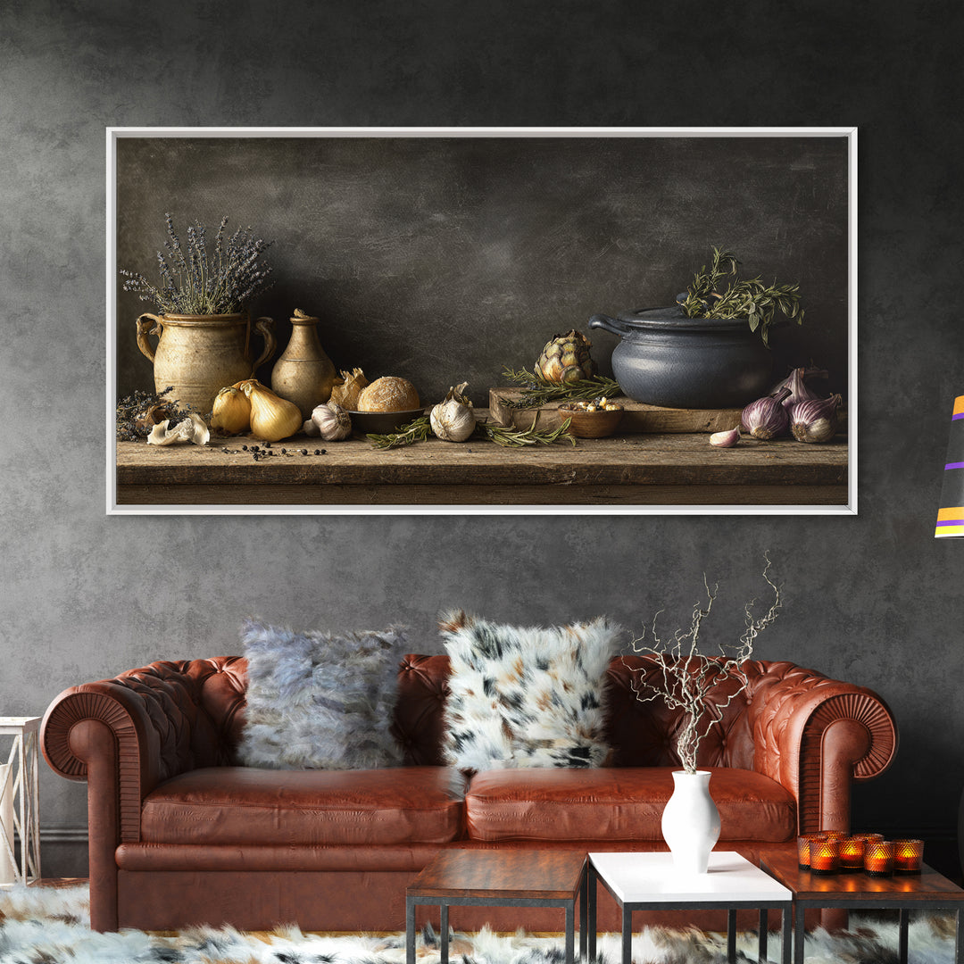 Blackboard Menu Feeling Without Readable Text Canvas Print, Restaurant Art, Kitchen Wall Art, Restaurant Decor, Bistro, RES-2x1-65