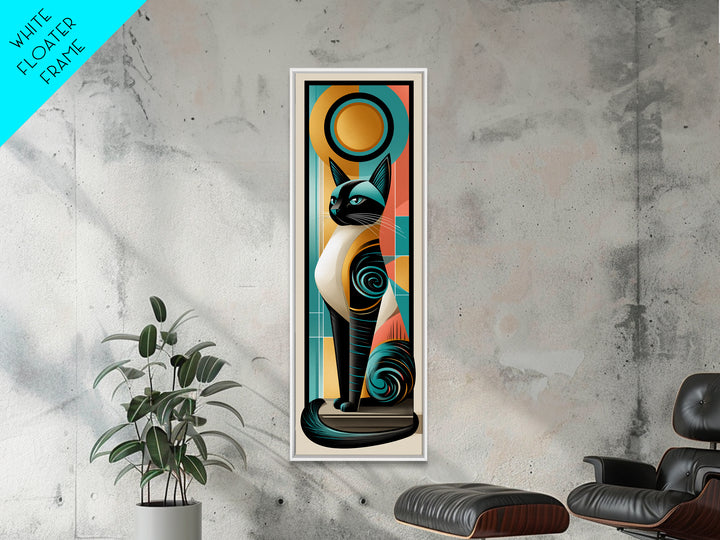 Mid Century Cat Canvas Print, Retro Art, Fine Art Print, Living Room Decor, Fine Art, Retro, Poster, Wall Decor, Posters, RET-1x3-57