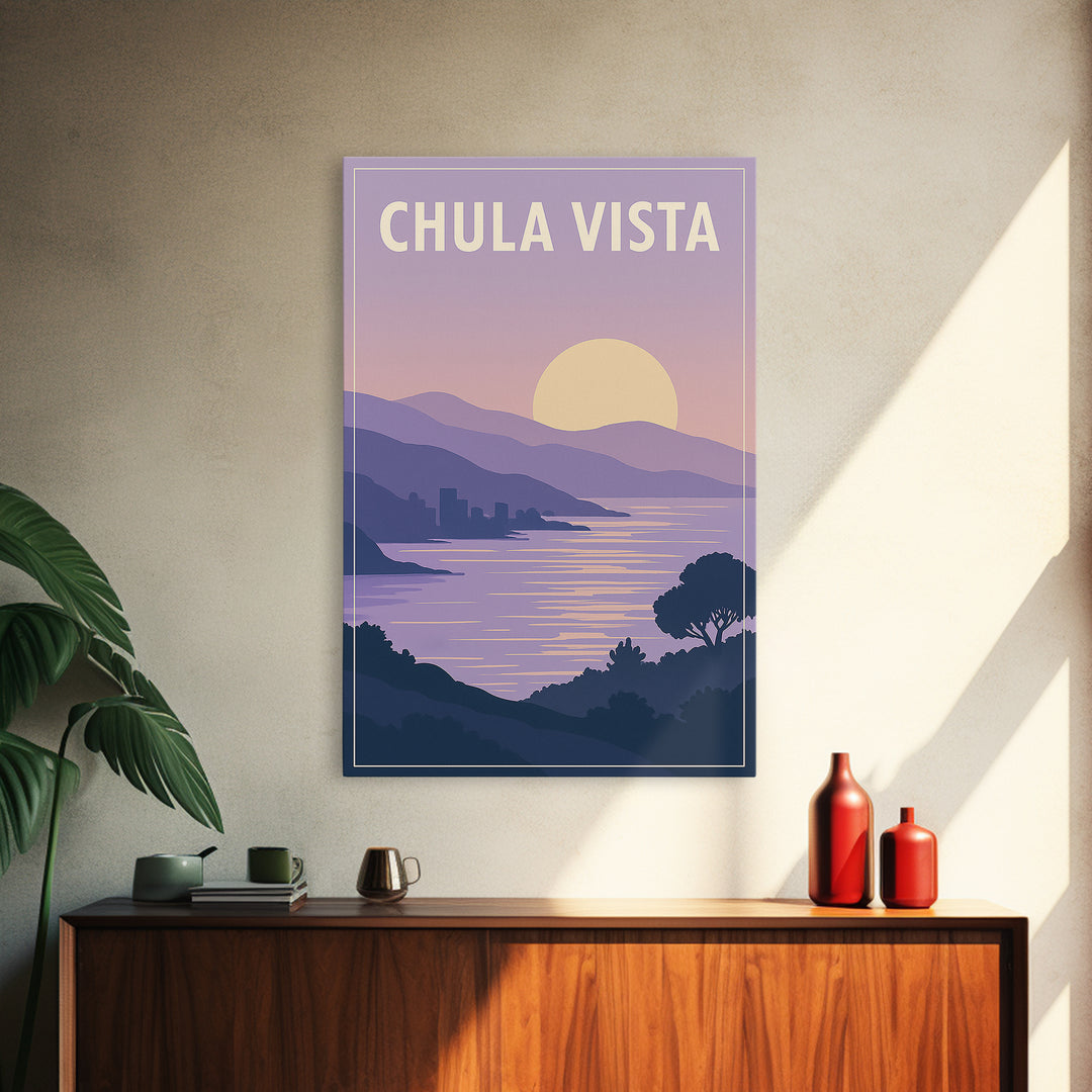 Chula Vista California Travel Poster, Canvas Print, Mid Century City Wall Art, Chula Vista Travel Art, Poster Art, Vintage Travel Print