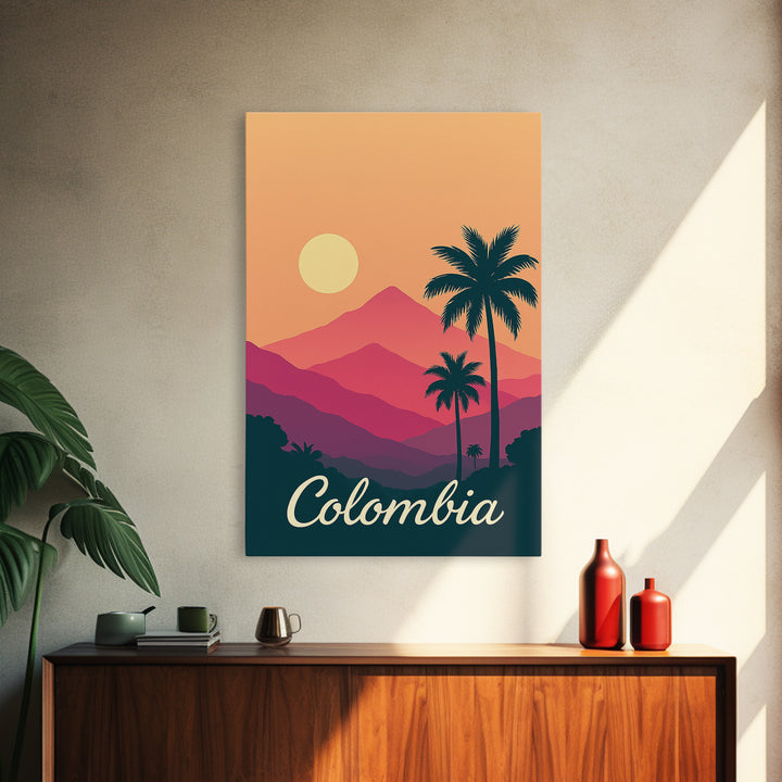 Columbia Travel Poster, Canvas Print, Mid Century City Wall Art, Columbia Travel Art, Vintage City Poster, Vintage Travel Art, Design 3