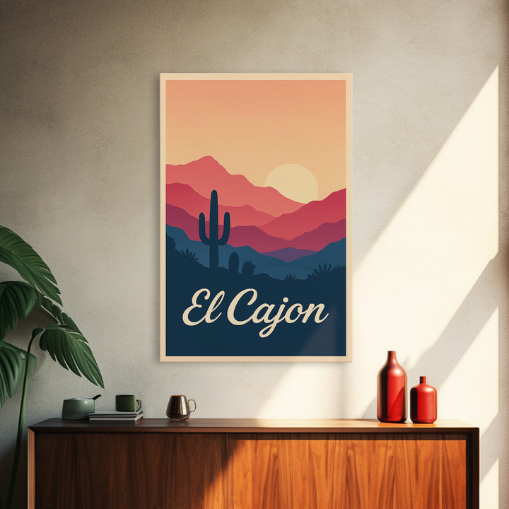 El Cajon California Travel Poster, Canvas Print, Classic Travel Poster Art, El Cajon Poster Print, Travel Poster Art, Gift For Travelers